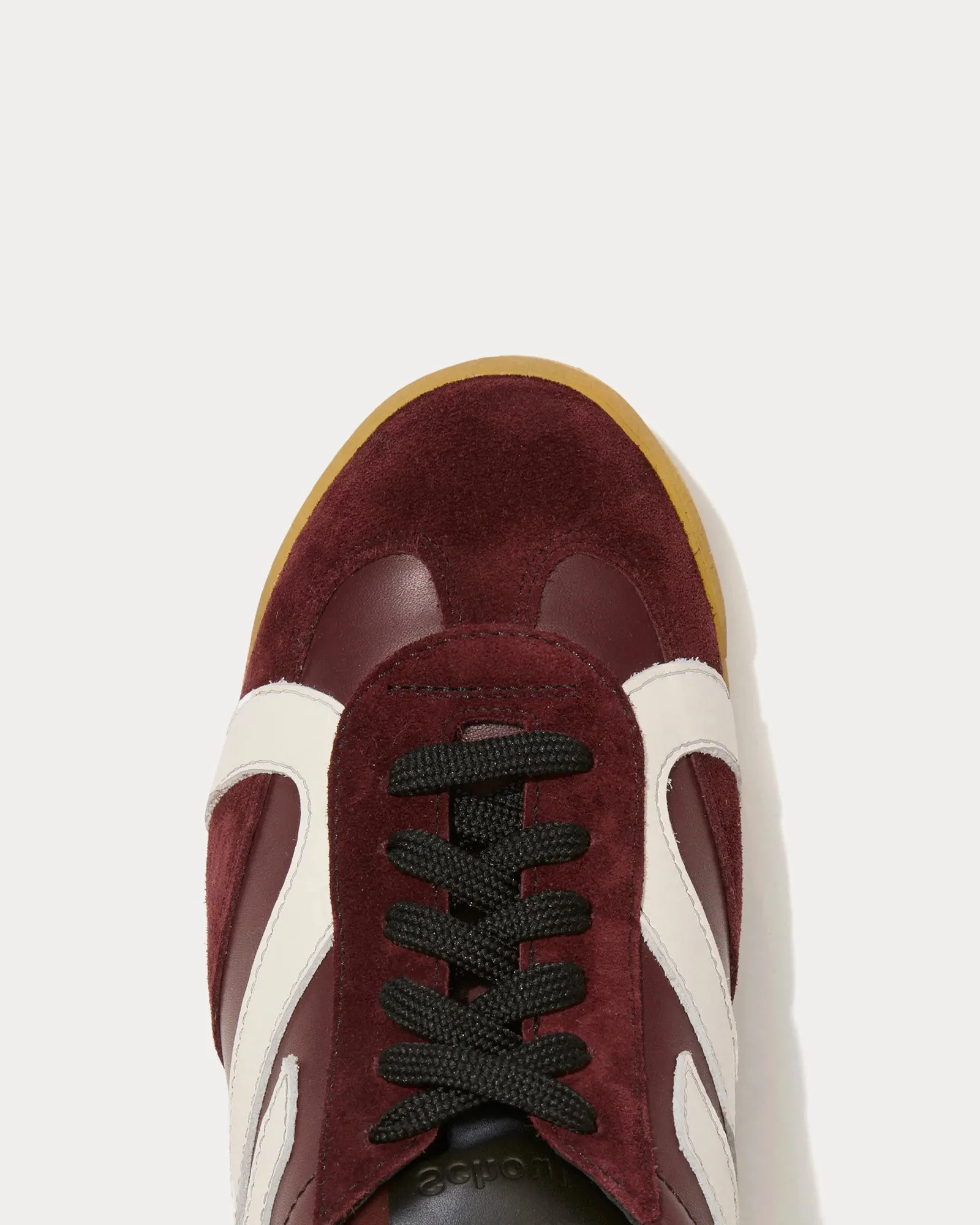 Track Leather Oxblood / Ivory Low Top Sneakers