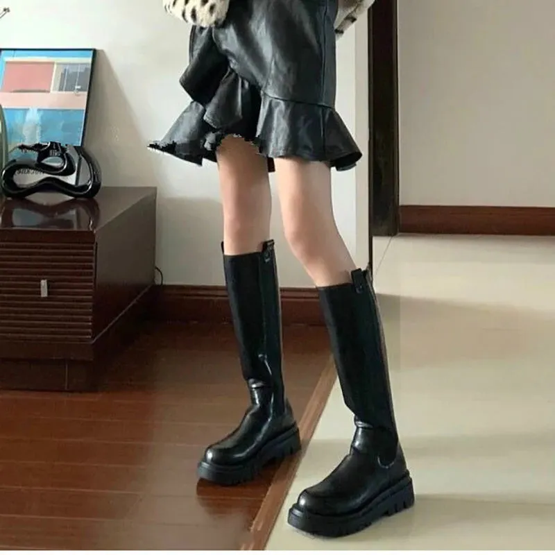 Uniwim Woman Thigh High Boots Fashion Thick Bottom Knight Booties 2024 Trend Non Slip Women's Long Boots