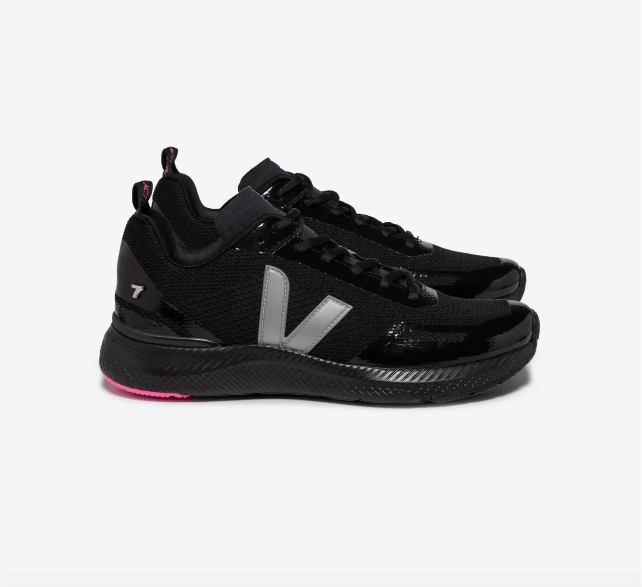 Veja X 7 DAYS Active Impala Engineered Sneaker - Black/ Silver/ Pink