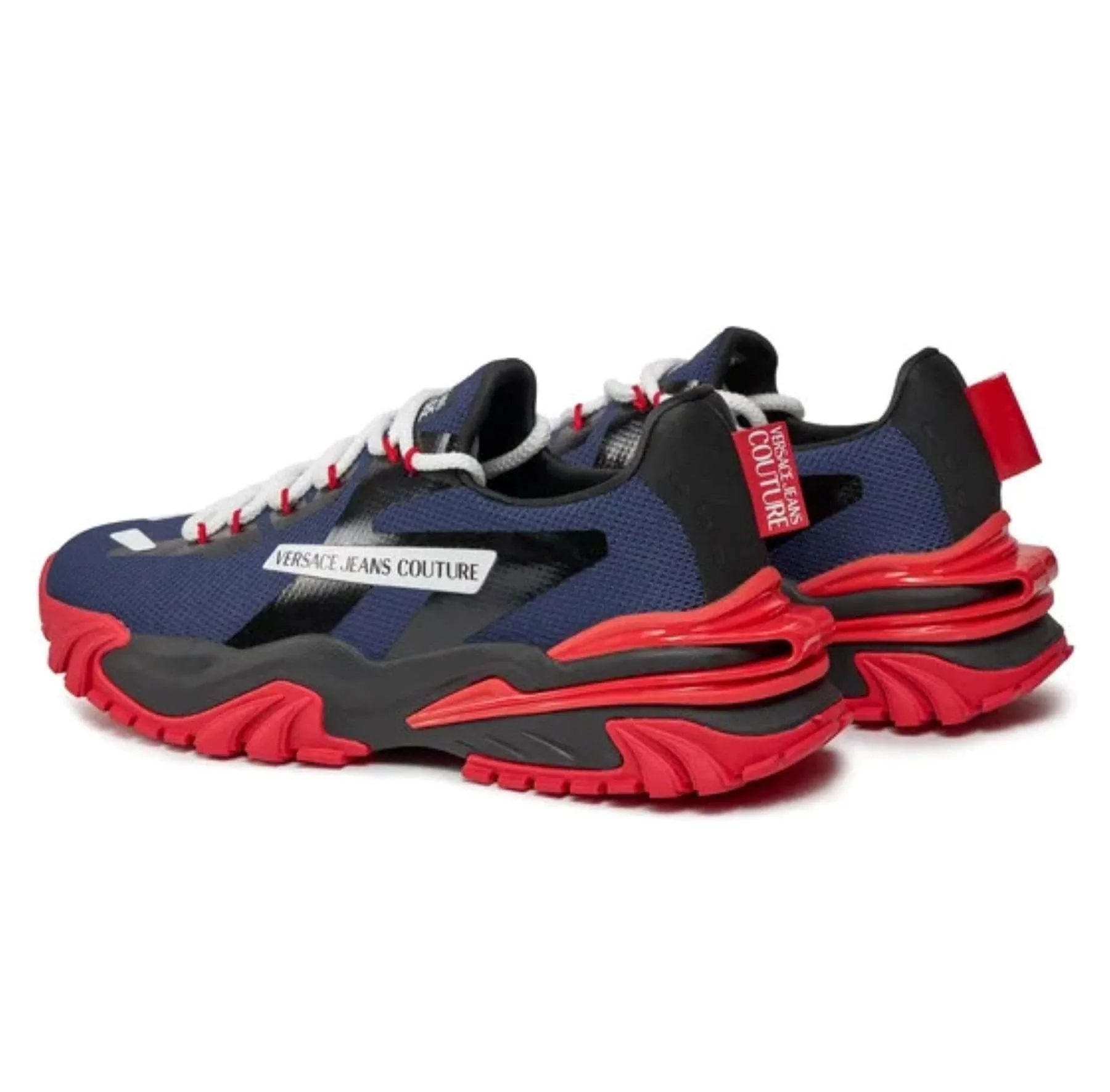 Versace Jeans Couture Navy Blue Paneled Fashion Sneakers-