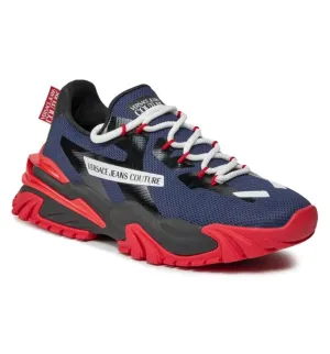 Versace Jeans Couture Navy Blue Paneled Fashion Sneakers-