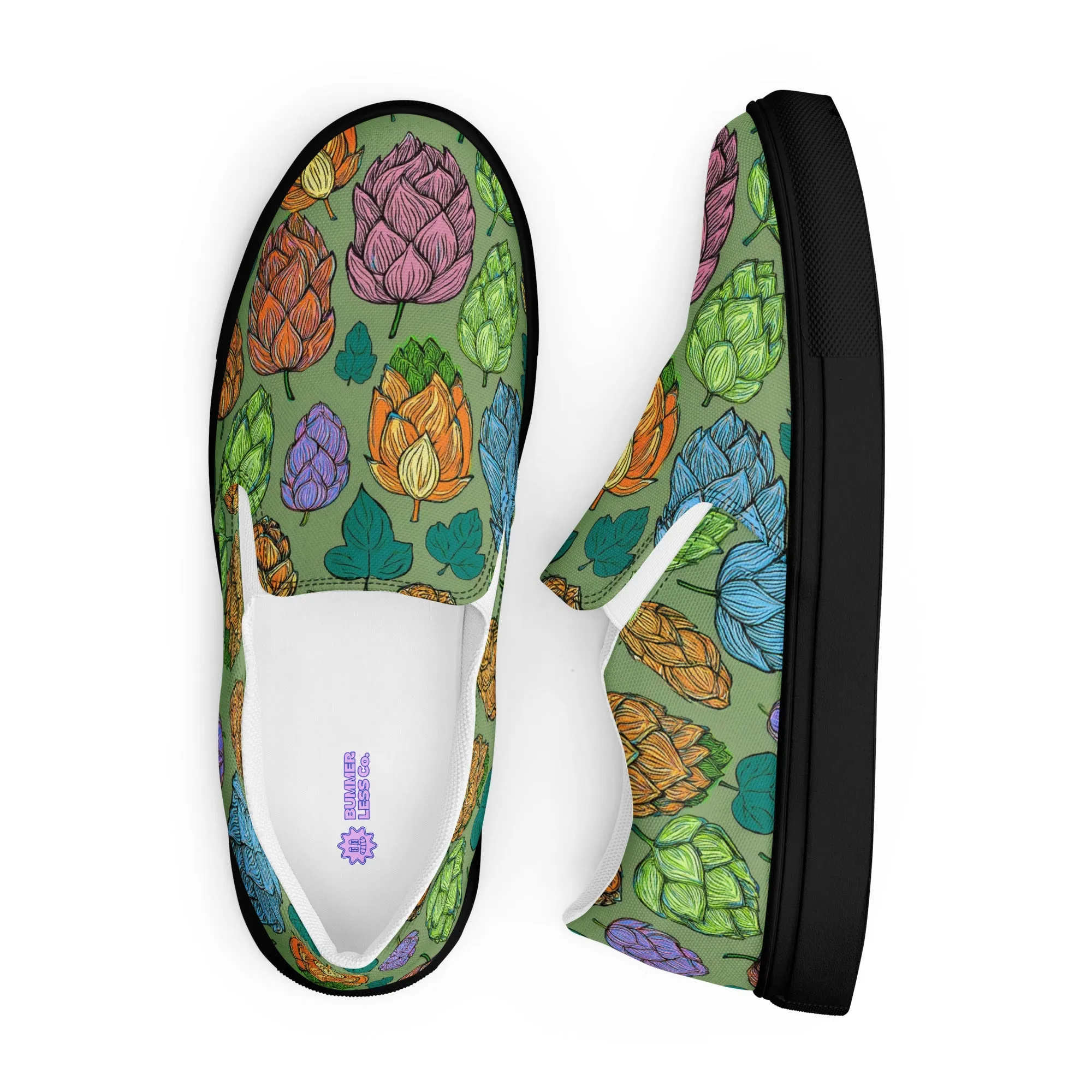 Women’s Mind Your Hops Slip-On Canvas Shoes – All Floral