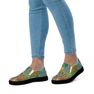 Women’s Mind Your Hops Slip-On Canvas Shoes – All Floral
