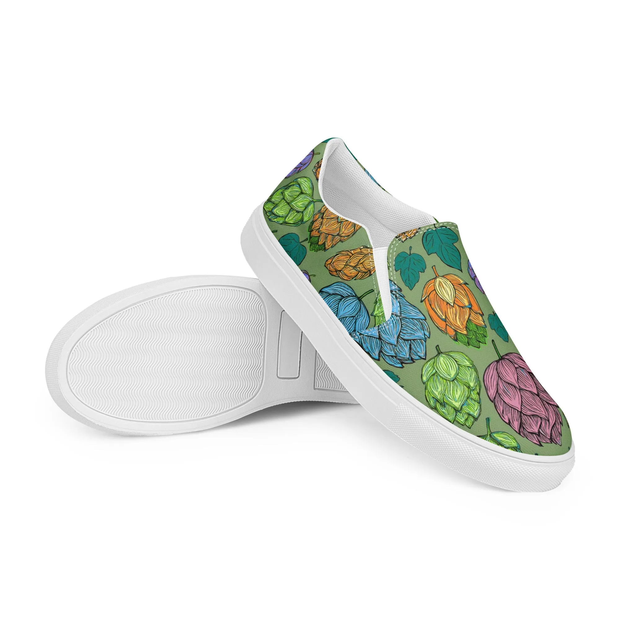 Women’s Mind Your Hops Slip-On Canvas Shoes – All Floral