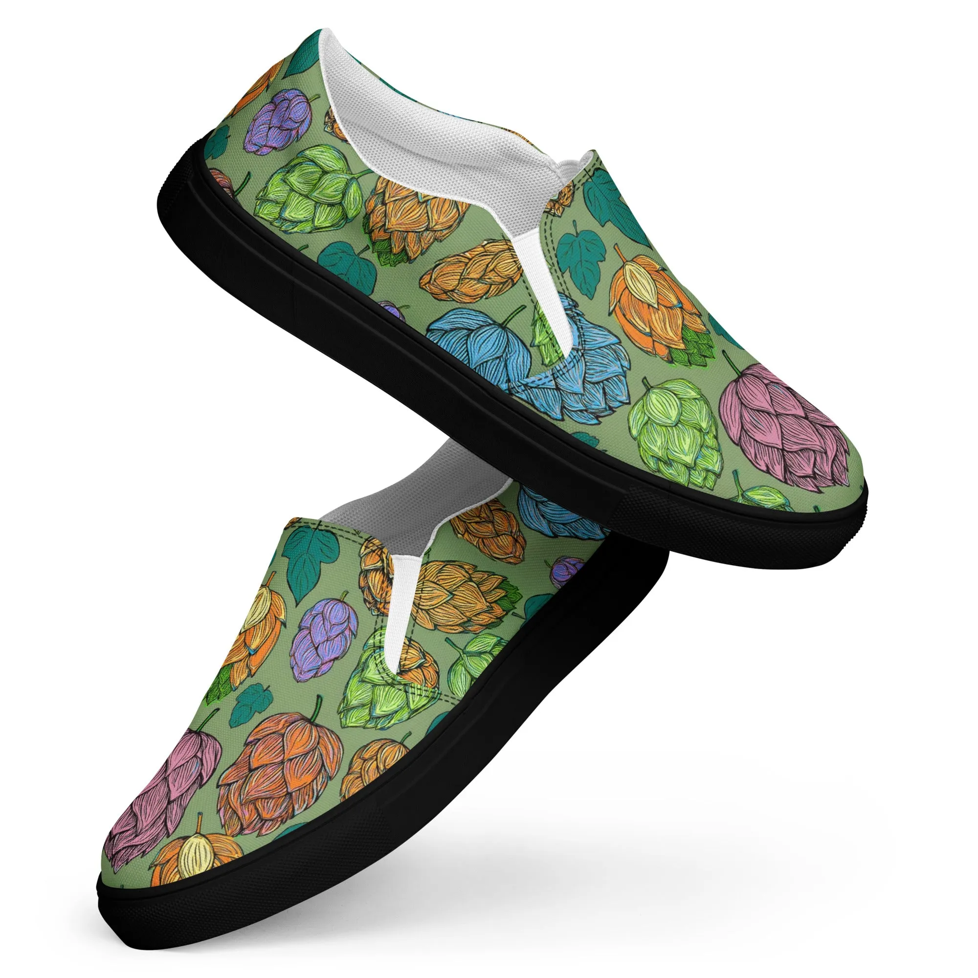 Women’s Mind Your Hops Slip-On Canvas Shoes – All Floral