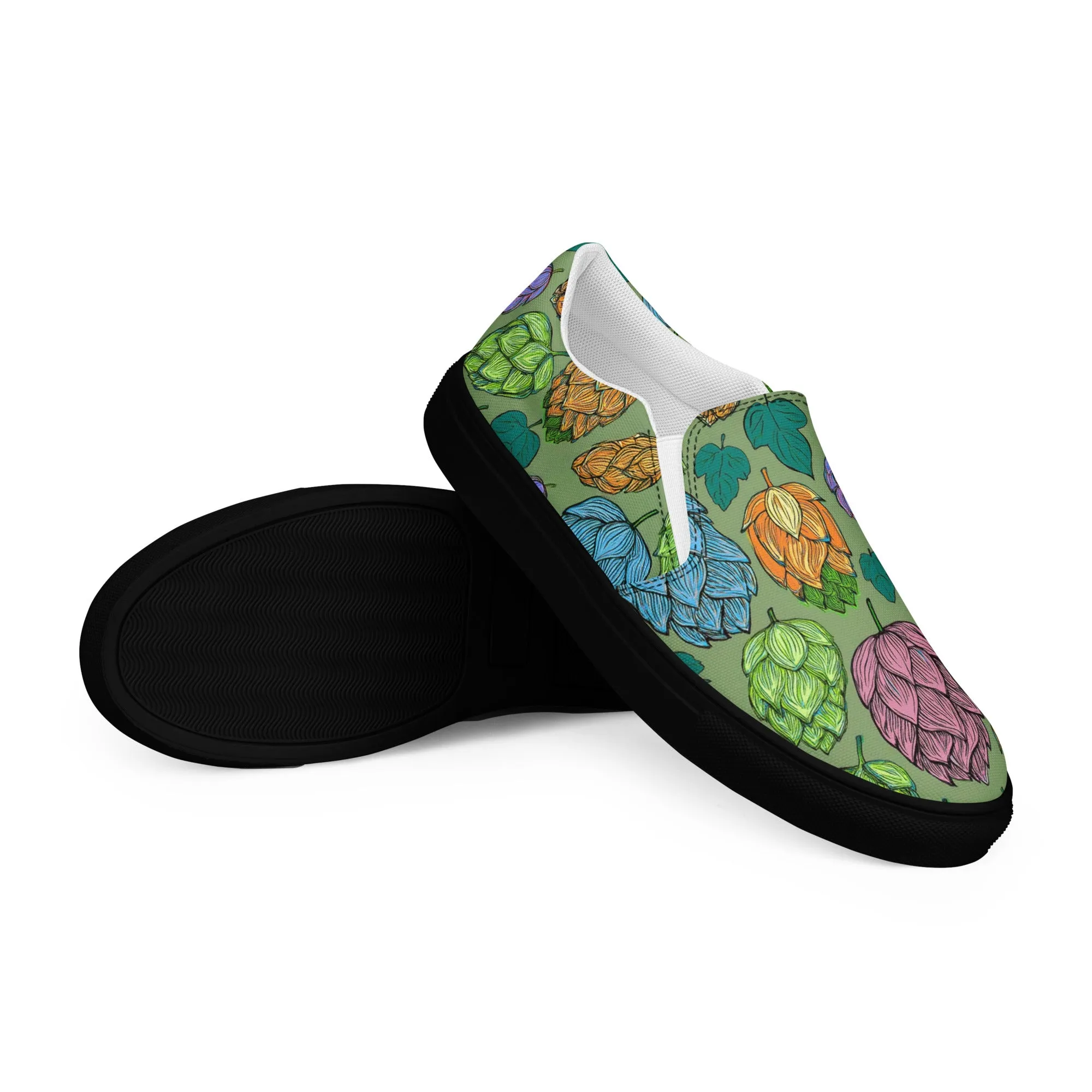 Women’s Mind Your Hops Slip-On Canvas Shoes – All Floral