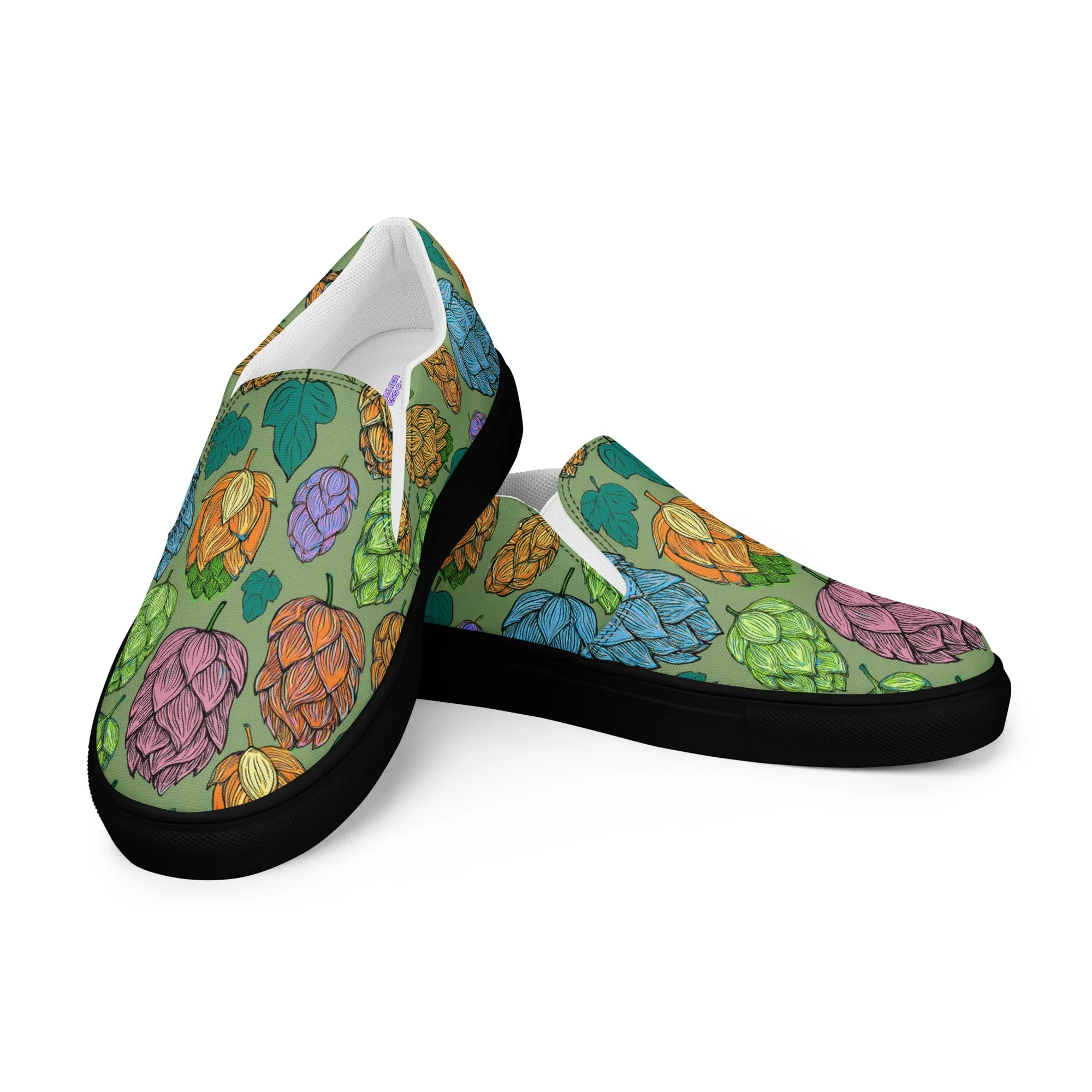 Women’s Mind Your Hops Slip-On Canvas Shoes – All Floral