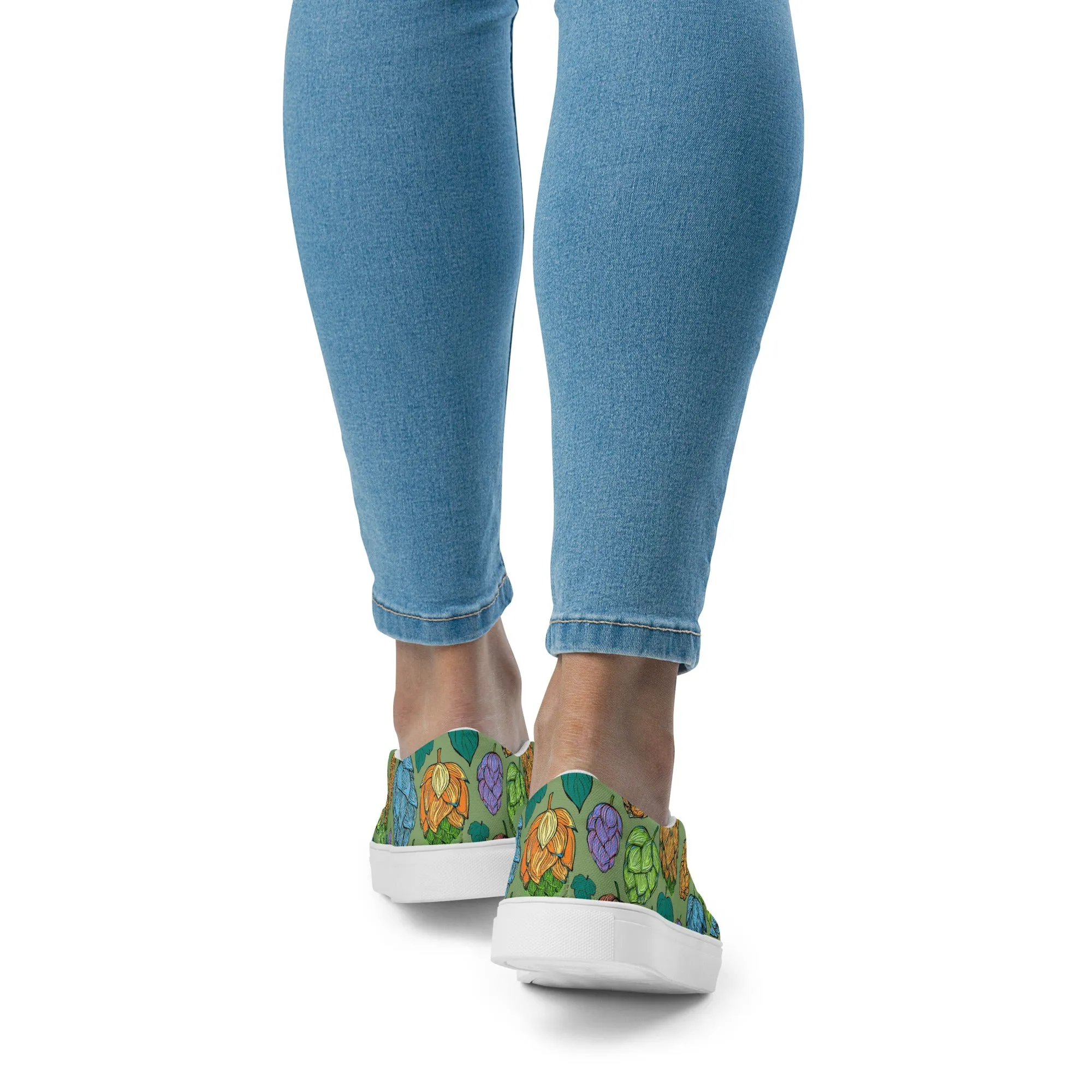 Women’s Mind Your Hops Slip-On Canvas Shoes – All Floral